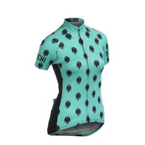 SIZE MEDIUM M Bianchi Dama Peloton Jersey Voler USA Green Black Cycling Race